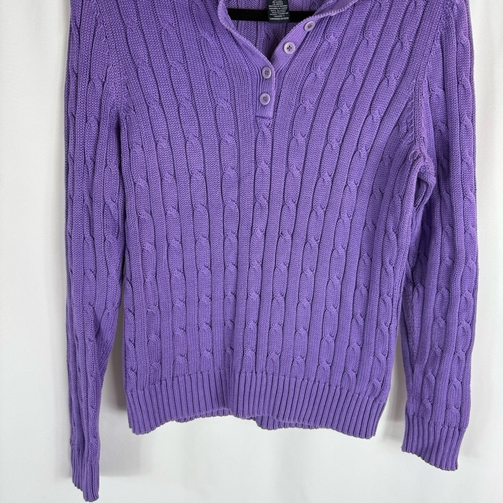 Jones New York Purple Cable Knit Women's
Sweater Size: S - Picture 4 of 11